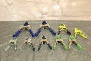 lot 6 image: LOT OF 9 ASSORTEDSIZEMETAL SPRING CLAMPS