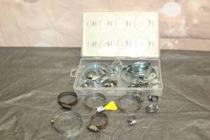 lot 8 image: LOT OF ASORTED SIZE HOSE CLAMPS