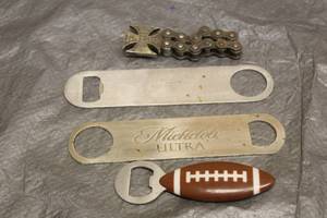 lot 17 image: 4 ASSORTED BOTTLE OPENERS