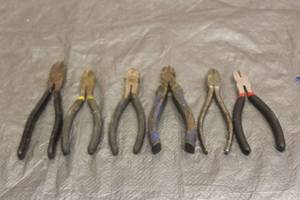 lot 42 image: LOT OF 6 CHANNEL LOCK LINEMAN CUTTING PLIERS