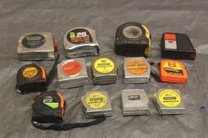 lot 44 image: LOTOF13 ASSORTED LENGTH TAPE MEASURES