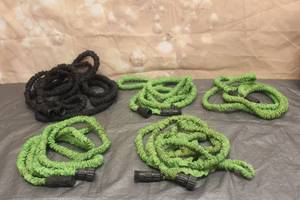 lot 57 image: LOT OF 5 EXPANDABLE FLEXIBLE GARDEN HOSES