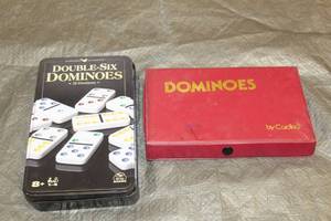 lot 86 image: 2 SET OF DOMINOES IN CASES