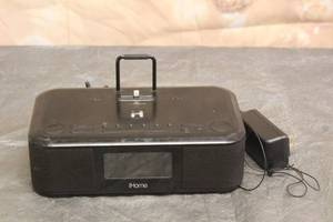 lot 93 image: IHOME IDL95 DUAL CHARGING FM CLOCK RADIO WITH LIGHTING DOCK AND USB