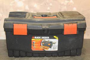 lot 101 image: BLACK & DECKER WORKMATE SERIES 22 TOOLBOX WITH CONTENTS