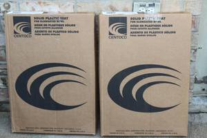 lot 147 image: 2 CENTCO HEAVY DUTY ENLOGATED TOILET SEATS