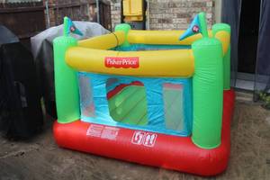 lot 201 image: BESTWAY FISHER PRICE INDOOR BOUNCER SELF INFLATABLE