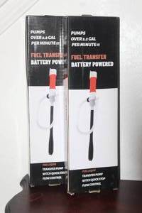 lot 215 image: 2 NEW IN BOX FUEL BATTERY POWERED TRANSFER PUMPS