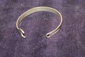 lot 78 image: VIISHOW SILVER WRENCH BANGLE BRACELET