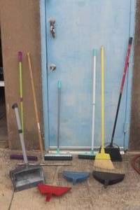 lot 48 image: BROOMS DUSTPANS AND MORE