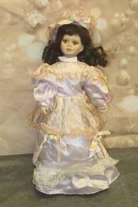 lot 54 image: VINTAGE ROSE PORCELAIN DOLL