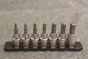lot 118 image: 7PC DURALAST DRIVE HEX BIT SOCKET SET 3-10