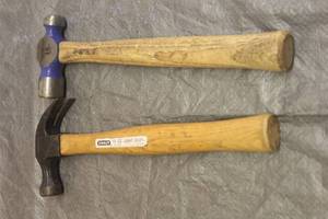 lot 135 image: STANLEYVAUGHAN WOOD HANDLE HAMMERS