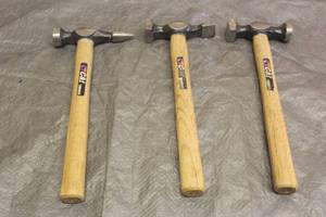 lot 136 image: 3 C  T JOINERPANEL BALL PEEN HAMMERS