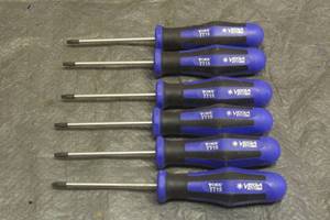 lot 222 image: 6 VEGA TORX TT15 TAMPER PROOF SCREWDRIVERS RTT15SD