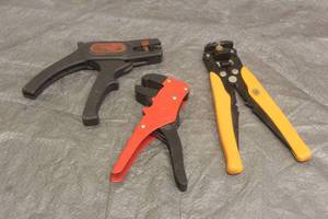 lot 223 image: 3 ASSORTED AUTOMATIC WIRE STRIPPERSPLIERS