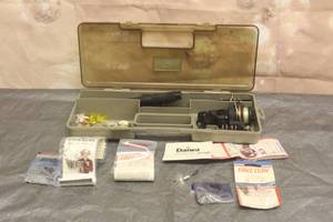lot 229 image: DAIWA SPINNING REEL AG750A WITH TACKLE AND STORAGE CASE