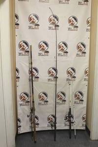 lot 231 image: 3 FISHING ROD AND REELS SEE PICS