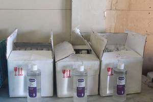 lot 284 image: 3 CASES OF 12 NEW PRINCIPLE ALCOHOL HAND SANITIZER 1000ML EACH 36 TOTAL
