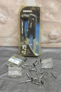 lot 66 image: SUREBONDER 8500 RIVET TOOL WITH LOT OF RIVETS