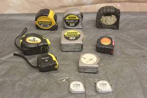 lot 67 image: TOTAL OF 10 ASSORTED BRAND TAPE MEASURES