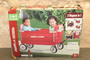 lot 16 image: RADIO FLYER 3-IN-1 EZ FOLD WAGON 3950 IN ORIGINAL BOX