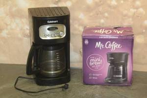 lot 77 image: TOTAL OF 2 COFFEE MAKERS , CUISINART 12-CUPS & MR COFFEE MINI BREW 5-CUPS IN ORIGINAL BOX