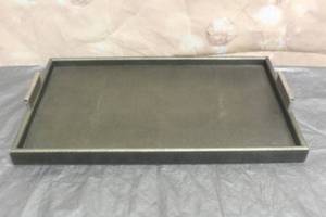 lot 93 image: LARGE DINNER PARTY 22  SERVING TRAY WITH HANDLES