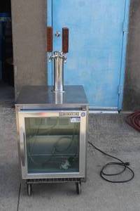 lot 130 image: BEVERAGE AIR 20 FRIDGE WITH CROWN DISPENSER KEGERATOR)