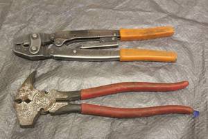 lot 159 image: CRESCENT FENCE PLIERS AND CRIMMPING CABLE TOOL