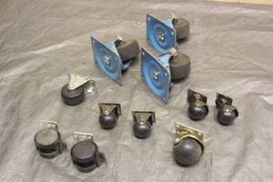 lot 162 image: LOT OF 11 ASSORTED CASTERS