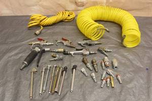 lot 169 image: GENEROUS AMOUNT OF AIR COMPRESSOR ACCESSORIES SEE PICS
