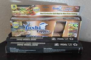 lot 191 image: NEW IN PACKAGE NON STICK GRILL MATS TOTAL OF 7 NEW MATS