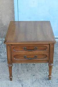lot 25 image: MCM WOOD OFF THE FLOOR ON DRAWER SIDE TABLE NIGHT STAND