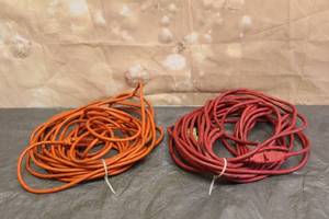 lot 63 image: TOTAL OF 2 - 50 FT EXTENSION CORDS , RED ORANGE