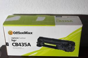 lot 174 image: OFFICE MAX REPLACEMENT HP CB435A LASER TONER CARTRIDGE