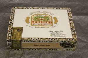 lot 6 image: TOTAL OF 2 ARTURO FUENTE DOUBLE CHATEAU WOODEN CIGAR BOXES 9.5, MADE IN DOMINICAN REPUBLIC