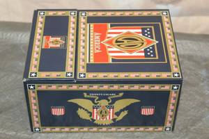 lot 25 image: CAO AMERICA WOOD CIGAR BOX, MADE IN NICARAGUA