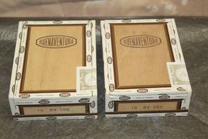lot 34 image: TOTAL OF 2 BUENAVENTURA 500  SEMILLA CUBANA 6 WOOD CIGAR BOXES