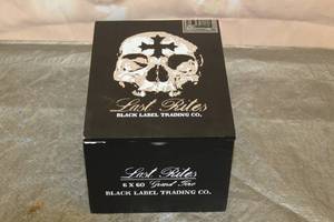 lot 62 image: BLACK LABEL TRADING COMPANY LAST RITES TORO WOOD CIGAR BOX, MADE IN NICARAGUA