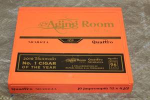 lot 73 image: AGING ROOM QUATTRO BY RAFAEL NODAL WOOD CIGAR BOX , MADE IN NICARAGUA