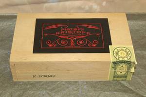 lot 74 image: PISTOFF KRISTOFF WOOD CIGAR BOX , MADE IN DOMINICAN REPUBLIC