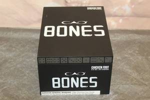 lot 77 image: CAO BONES CHICKEN FOOT WOOD CIGAR BOX  , MADE IN NICARAGUA