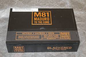 lot 88 image: M81 MADURO TO THE CORE BLACKENED BY DREW ESTATE WOOD CIGAR BOX