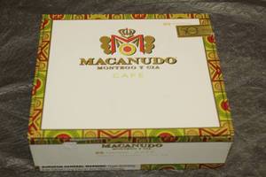 lot 97 image: MACANUDO CAF  WOOD CIGAR BOX , MADE IN DOMINICAN REPUBLIC