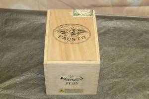 lot 100 image: TATUAJE FAUSTOFT153 WOOD CIGAR BOX , MADE IN NICARAGUA