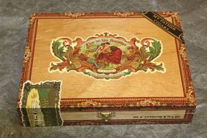 lot 107 image: MY FATHER FLOR DE LAS ANTILLAS TORO WOOD CIGAR BOX MADE IN NICARAGUA