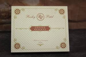 lot 123 image: ROCKY PATEL RP GRAND RESERVE TORO WOOD CIGAR BOX MADE IN NICARAGUA