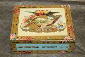 lot 160 image: SAN CRITOBAL REVELATION WOOD CIGAR BOX MADE IN NICARAGUA