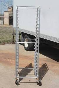 lot 7 image: 20-TIER PAN BAKING SHEET RACK ON CASTERS